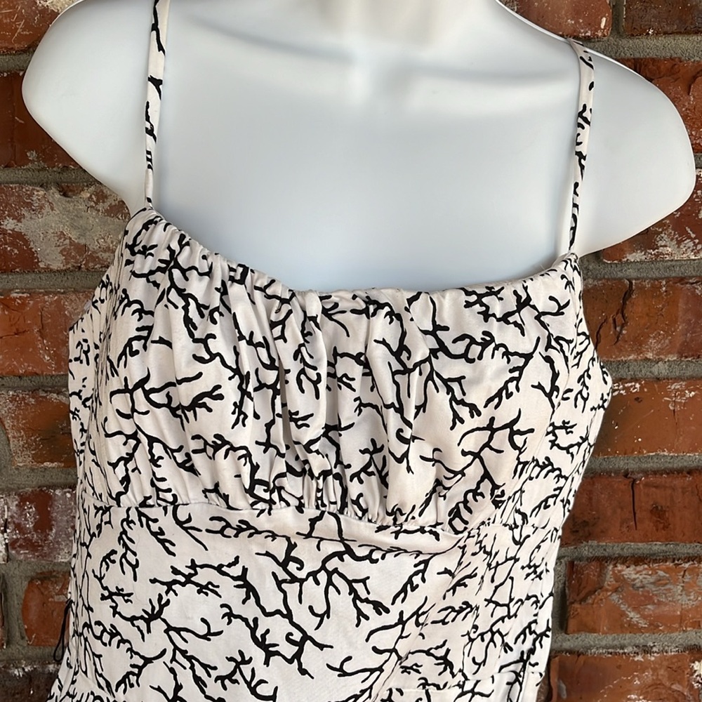 Alyn Paige white and black midi dress size 13/14 - Picture 4 of 10
